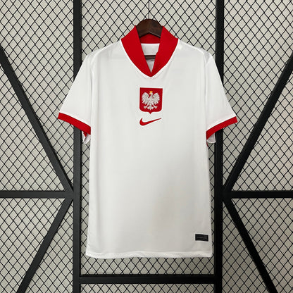 Poland Robert Lewandowski 9 Home Soccer Jersey Euro 2024