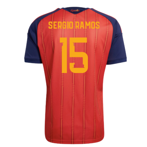 Spain Sergio Ramos 15 Home Soccer Jersey World Cup 2026