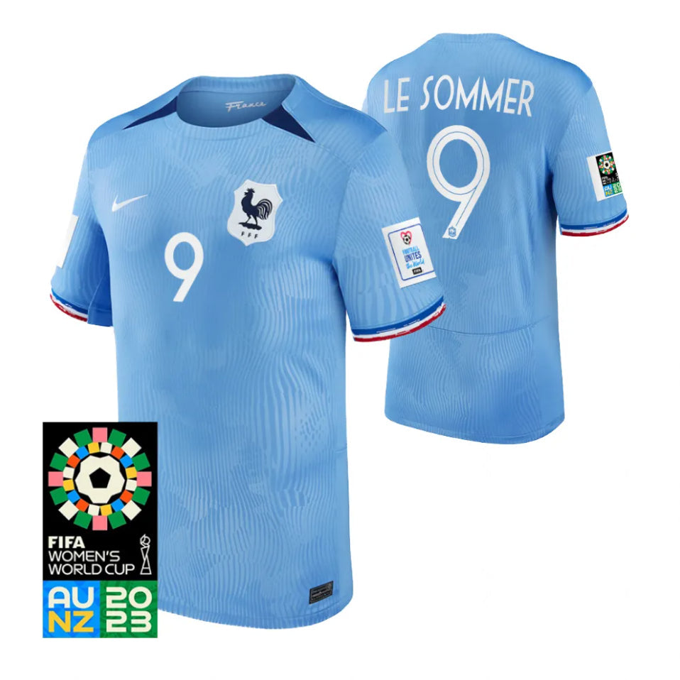 France Eugenie Le Sommer 9 Home Soccer Jersey World Cup 2023