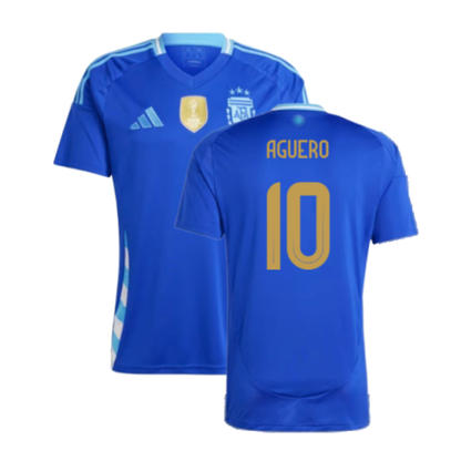 Argentina Sergio Agüero 10 Away Soccer Jersey 2024/25