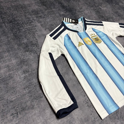 Argentina Kids Long Sleeve Home Soccer Jersey World Cup 2026