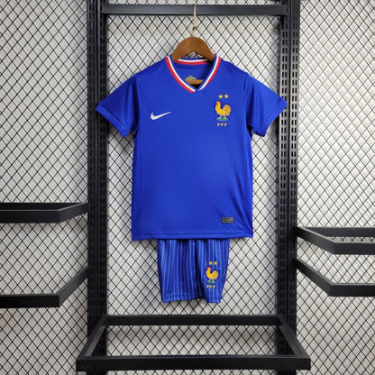 France William Saliba 17 Kids Home Soccer Jersey Euro 2024