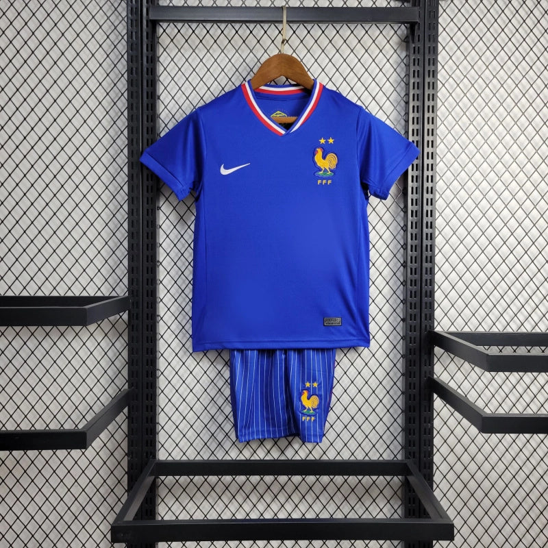 France Ibrahima Konaté 13 Kids Home Soccer Jersey Euro 2024