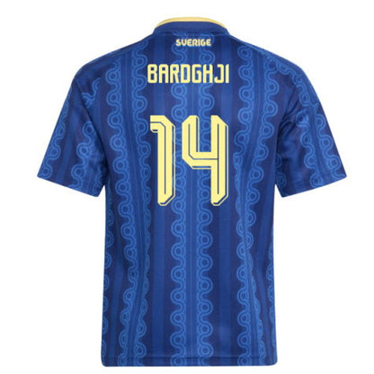 Sweden Roony Bardghji 14 Away Soccer Jersey World Cup 2026