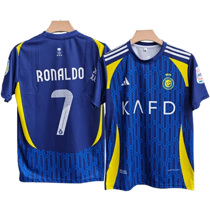 Al Nassr Cristiano Ronaldo 7 Kids Away Soccer Jersey 2024/25