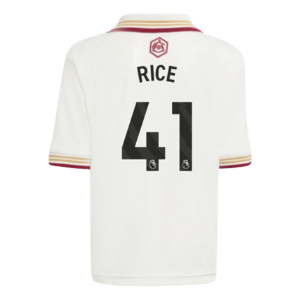 Arsenal Declan Rice 41 Kids Third Soccer Jersey 2025-2026