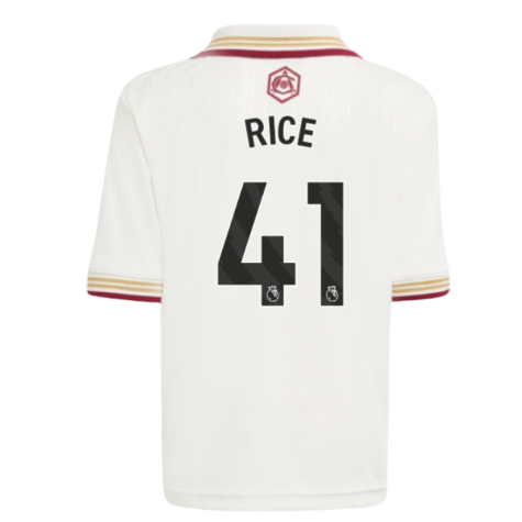 Arsenal Declan Rice 41 Kids Third Soccer Jersey 2025-2026