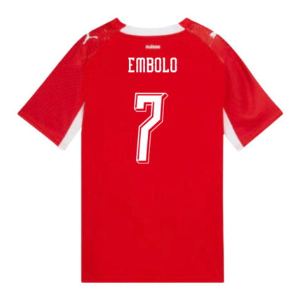 Switzerland Breel Embolo 7 Home Soccer Jersey World Cup 2026